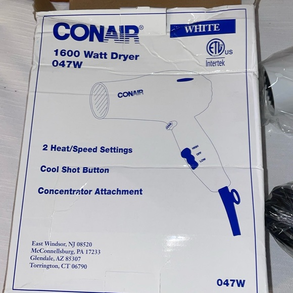 NIB Conair 1600 watt dryer 047w - Picture 1 of 6